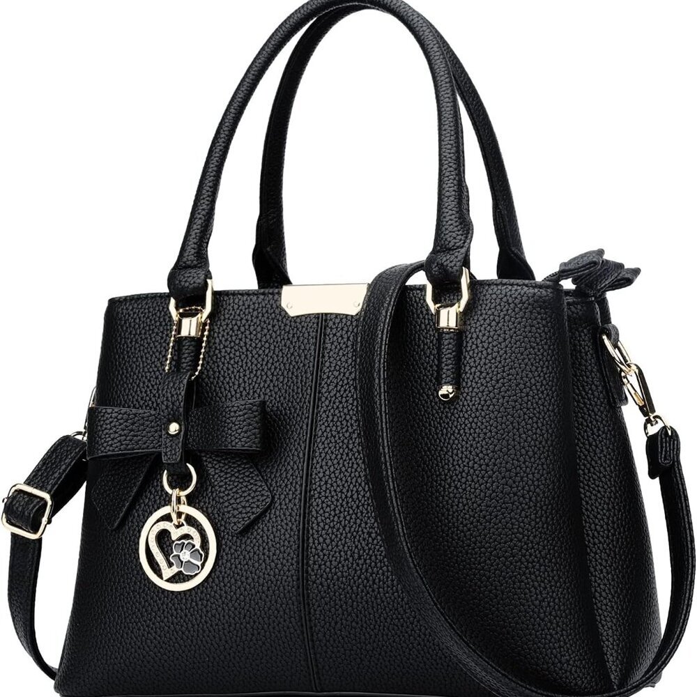 3 Zippered Compartments Purses and Handbags for Women Top Handle Satchel Shoulde